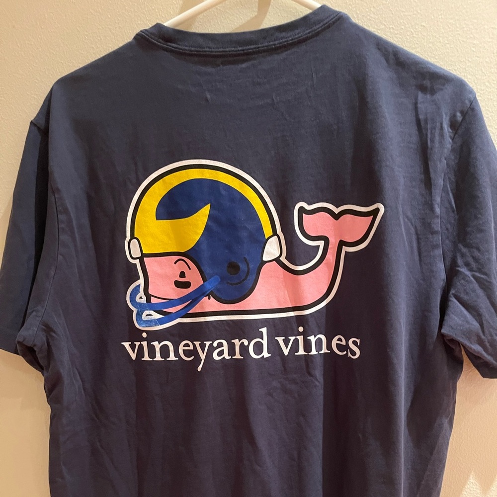 Vineyard Vines Rams helmet short sleeve navy tee
